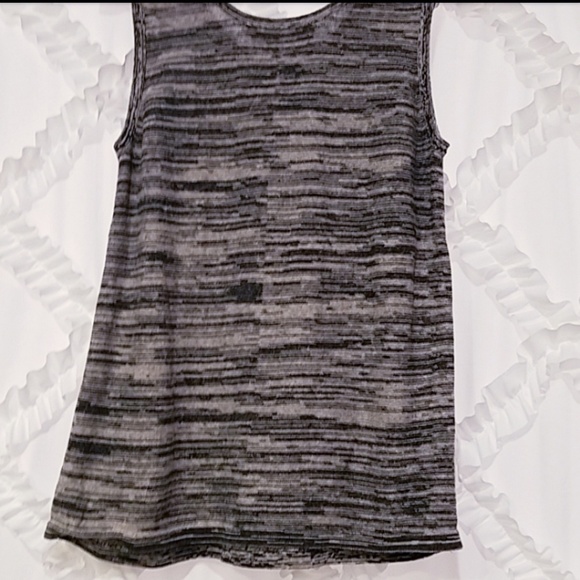 LOFT Black White Sequin Sweater Tank Small - Picture 3 of 3